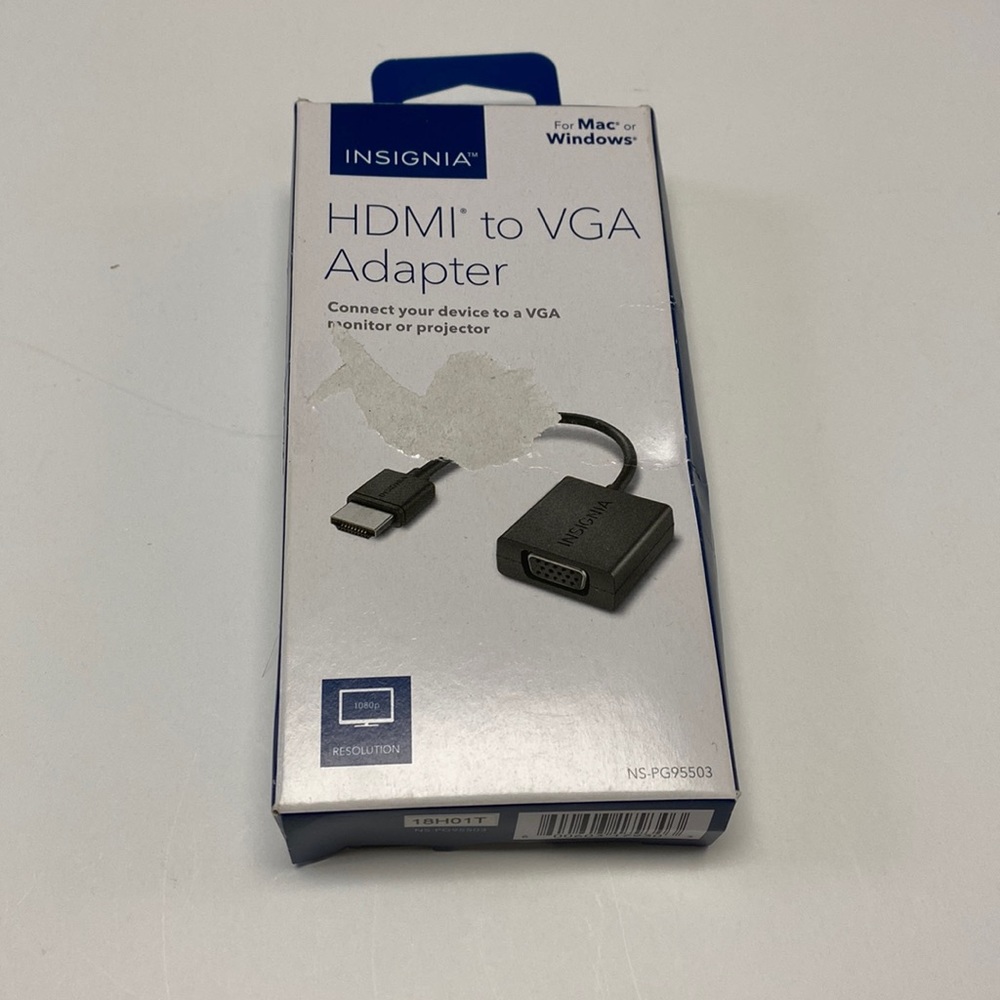 Insignia HDMI to VGA Adapter for Mac or Windows